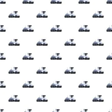 Space rover research robot exploring planet surface pattern 库存插图