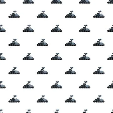 Space rover robotic explorer pattern for scientific mission Stockillustratie