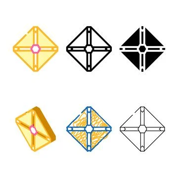 Space sail color icon vector styles Stock Illustration