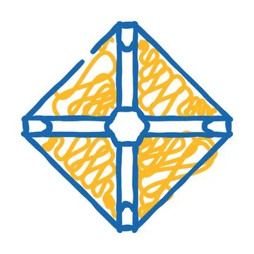 Space sail icon doodle illustration Stock Illustration