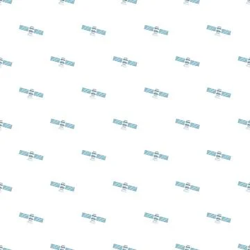 Space satellite communication technology creating a seamless pattern Stock Illustration