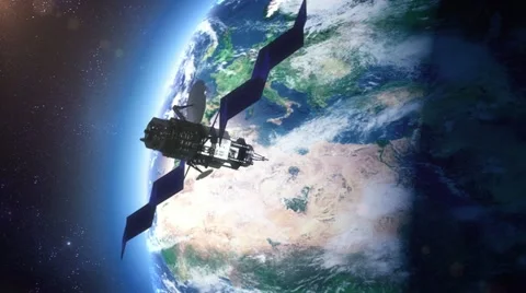 Space satellite Video stock 18153420