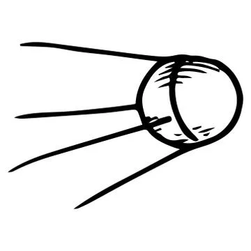 Space satellite icon. Stock Illustration