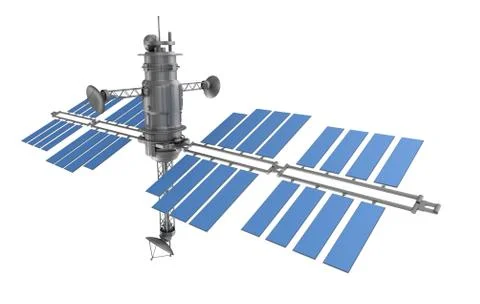 Space satellite isolated Stock-Illustration