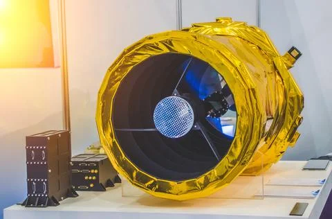 Space satellite for observing the earth's surface. Foto stock