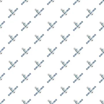 Space satellite pattern 스톡 일러스트