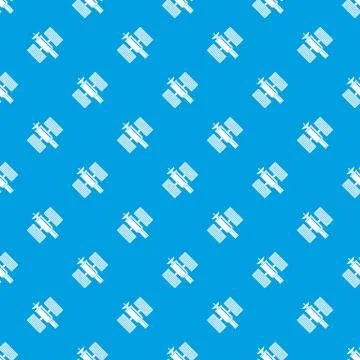Space satellite pattern seamless blue 스톡 일러스트