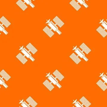 Space satellite pattern seamless Illustrazione stock