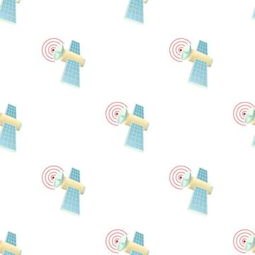 Space satellite pattern seamless vector Stock Illustration