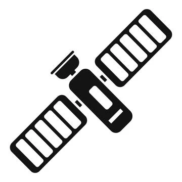 Space satellite power icon simple vector. Source cell Stock Illustration