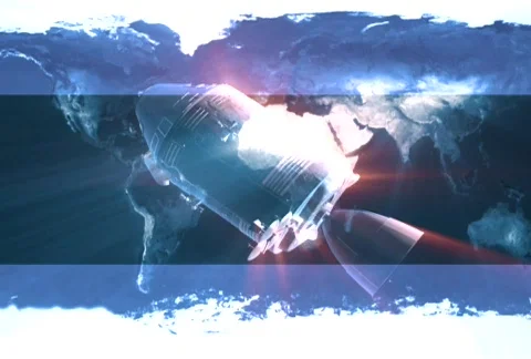 Space Satellite Rotating Video stock 278850