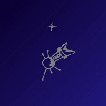 Space satellite sketch Stock Illustration