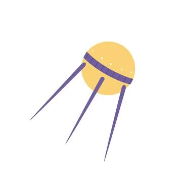 Space satellite sputnik Stock Illustration