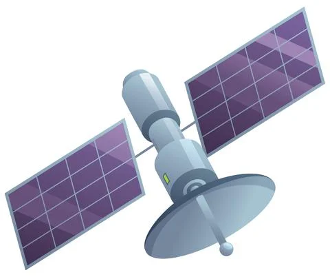Space Satellite on White Stockillustratie