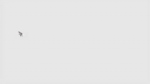 Space satellites flying in a chaotic pattern. video has an alpha channel Stock Footage 196089166