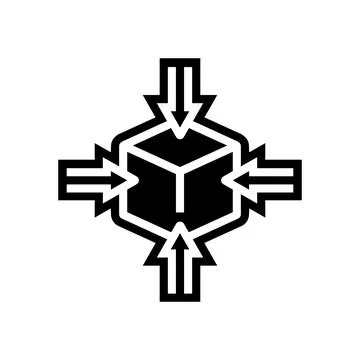Space saving design glyph icon vector illustration 스톡 일러스트