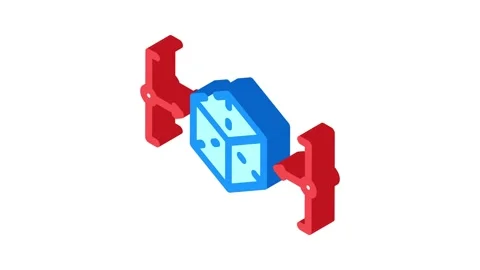 Space saving design isometric icon animation Stock Footage 327274759