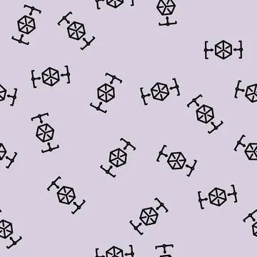 Space saving design line vector seamless pattern 스톡 일러스트