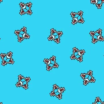 Space saving design vector seamless pattern 스톡 일러스트