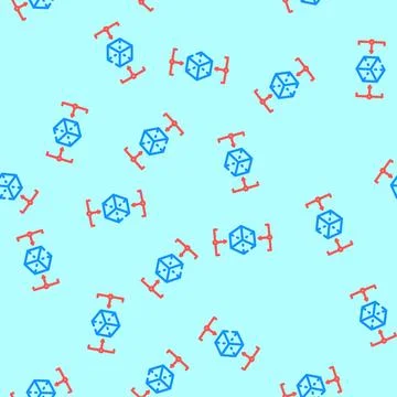 Space saving design vector seamless pattern Stock Illustration