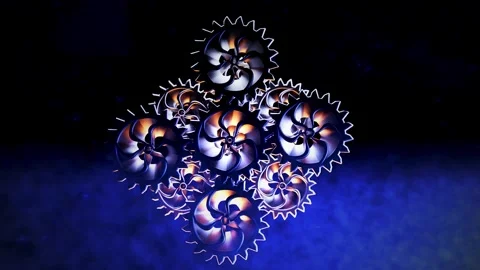 Space saws 3D animation Video stock 255485291