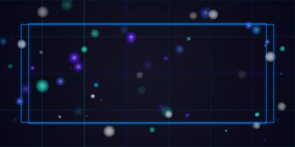 Space scene with celestial objects in dark background Stock Illustration