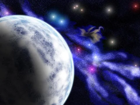 Space scene 스톡 일러스트