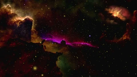 Space Scene with Nebula Stock Footage 106003391