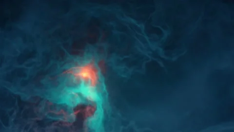 Space scene. Orbiting in clear neat blue nebula. Elements furnished by NASA.  Stock Footage 143720600