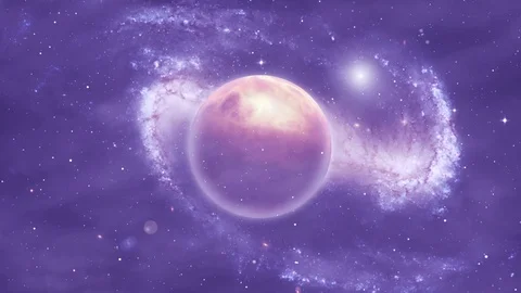 Space scene with planets and nebula Stock-Footage 91832274