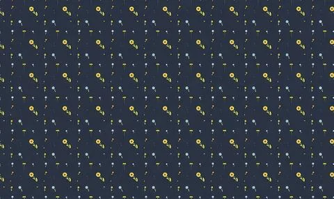 Space scene with planets, stars, and comets in dark sky Stock Illustration