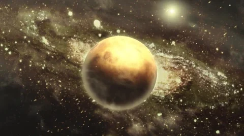 Space scene  + spaceship on green screen Video stock 43623834