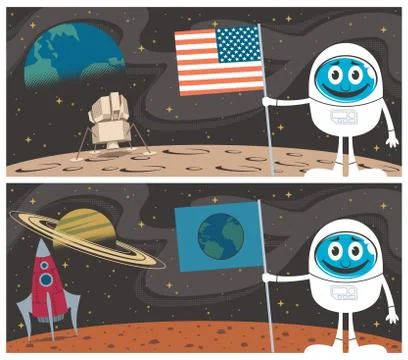 Space Scenes Stock Illustration