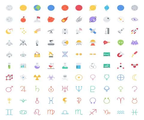 The space science pack Stock Illustration