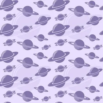Space Seamless Pattern Illustrazione stock