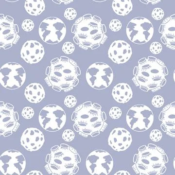Space Seamless Pattern Stock Illustration