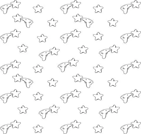Space seamless pattern print design for Kids with star, comet. design for fas Stock Illustration