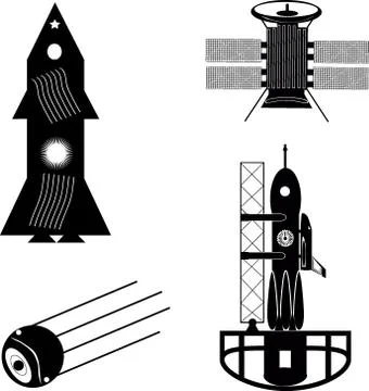 Space  set Stock Illustration