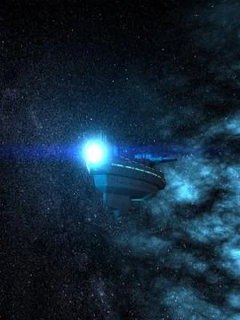 Space Ship (Behind View) Illustration