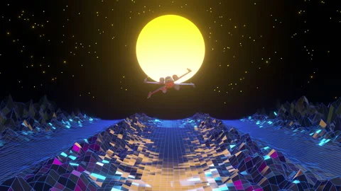 Space Ship Cartoon Stock-Footage 258046557