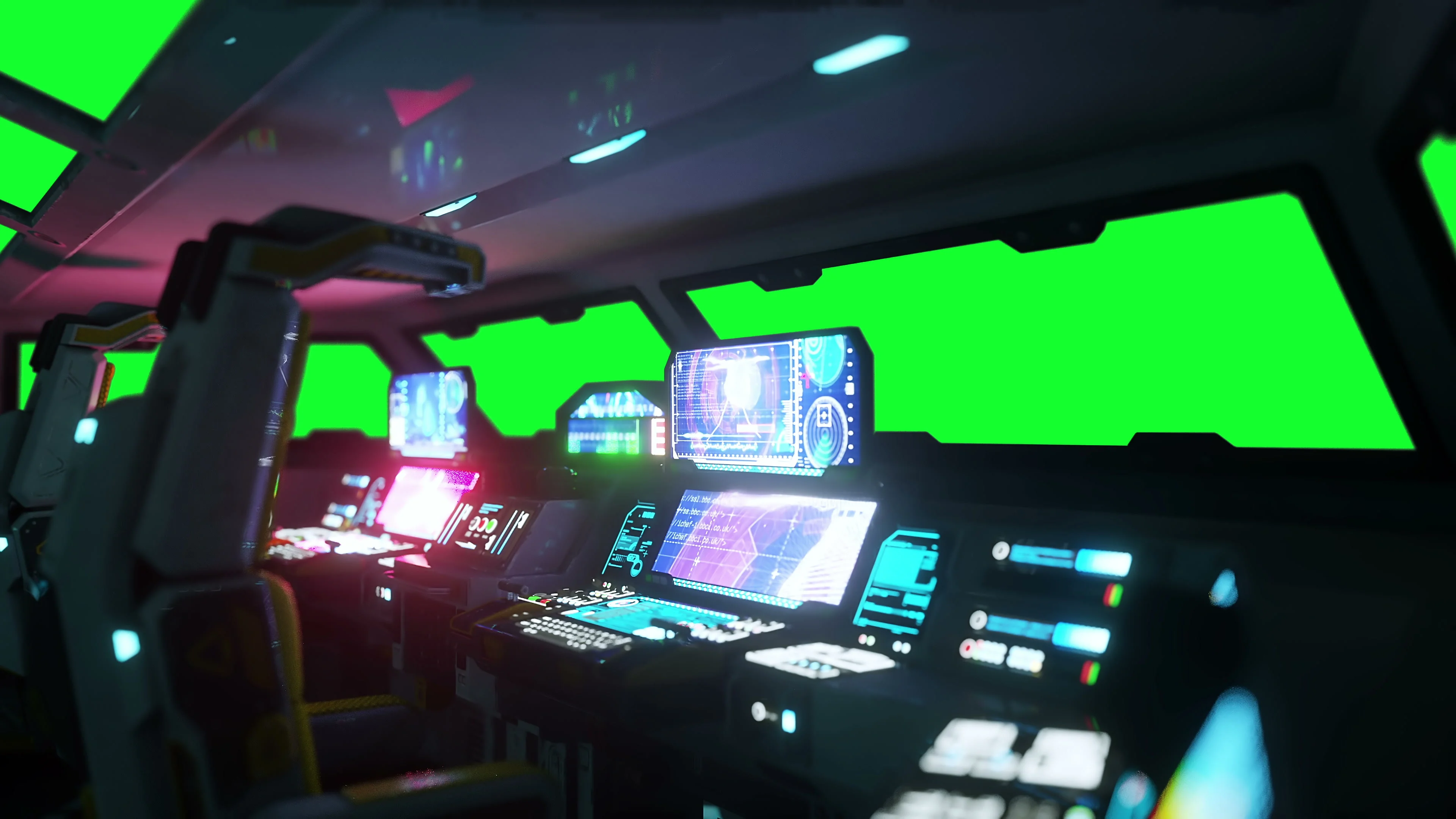 space ship futuristic interior. Cabine v... | Stock Video | Pond5