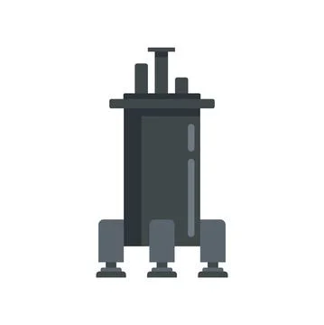 Space ship gravity icon flat isolated vector Stock Illustration