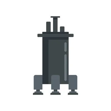 Space ship gravity icon flat isolated Stock Illustration