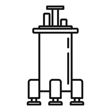 Space ship gravity icon, outline style Stock Illustration