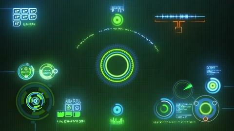 Space Ship Hud Stock Footage 150875830