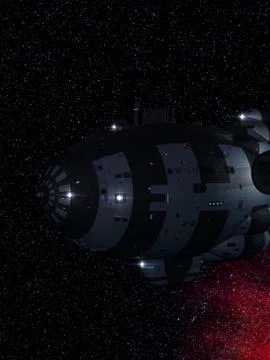 Space Ship Interstellar Flight 3d-Rendering Illustration