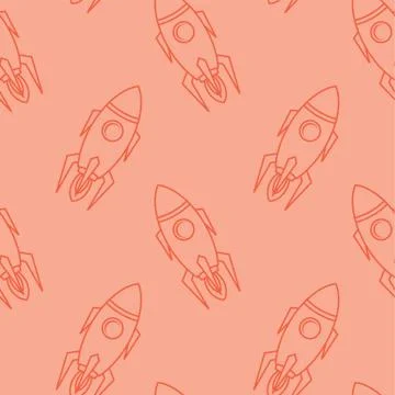 Space ship rocket shuttle cartoon vector art Stock Illustration
