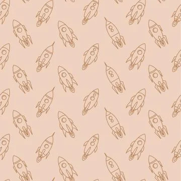 Space ship rocket shuttle cartoon vector art Stock Illustration