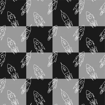 Space ship rocket shuttle cartoon vector art イラスト素材