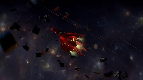 Space ship, sci-fi concept  spacecraft. Stock Footage 71307701